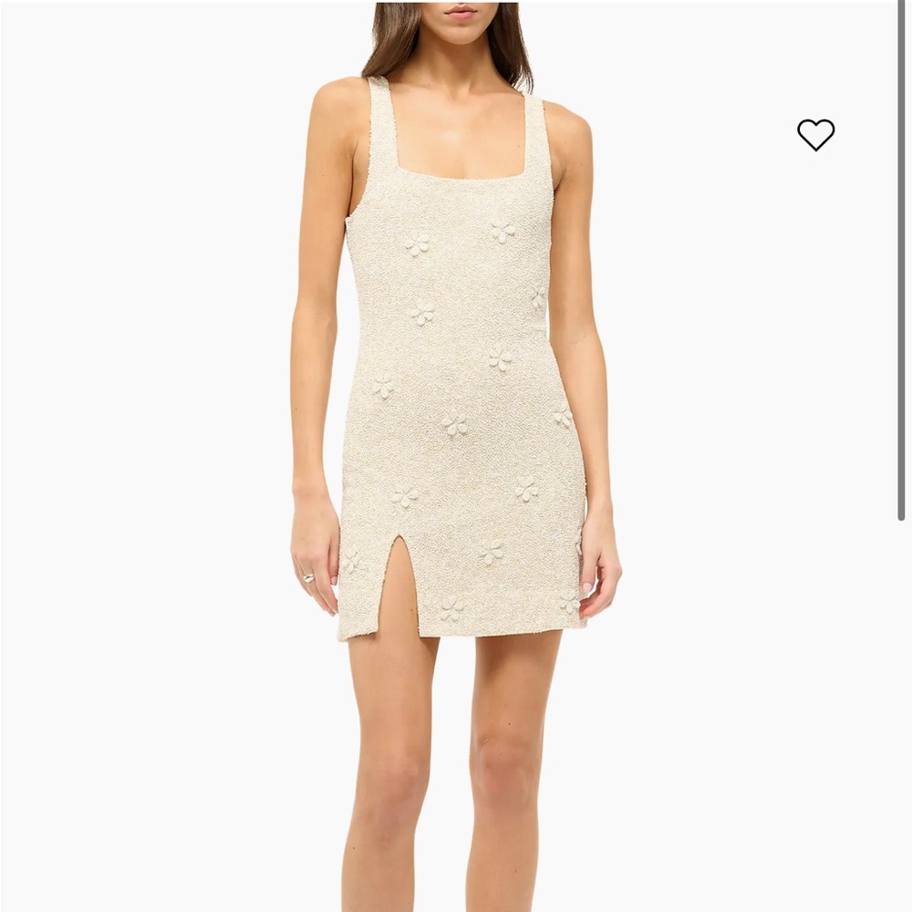 Staud Le Sable Floral Beaded Minidress